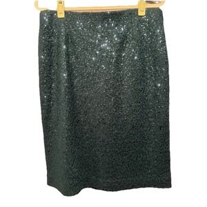 Charter Club Sequin Skirt Party Cocktail Special Occasion Sparkly Black Size 12‎